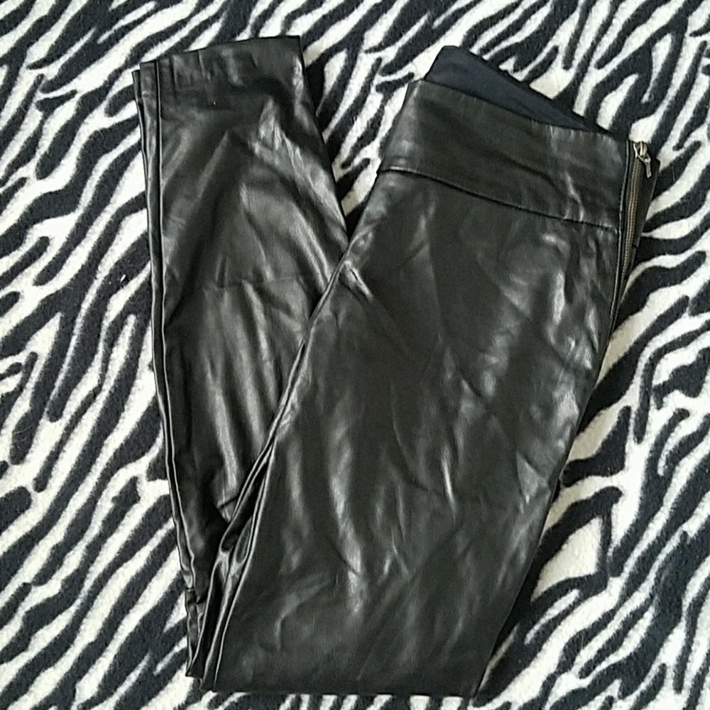 Willi Smith black "leather" pants